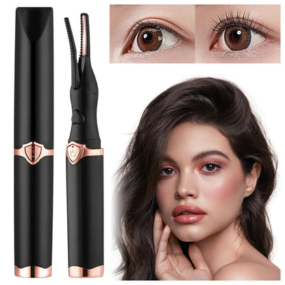 Belro rechargeable heated eyelash curler with ergonomic handle and heating pad, designed for enhancing eyelash curl and beauty.