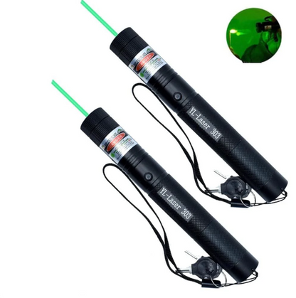 High-power Belro laser pointer with green and red beams for precise distance marking, ideal for office and stationery use.