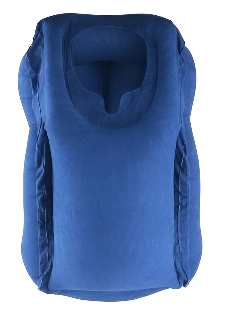 Belro inflatable travel cushion in vibrant colors, designed for comfortable support during travel or relaxation.