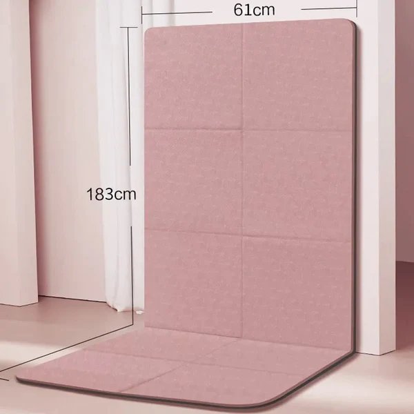 Belro foldable yoga mat for men, neatly folded, showcasing portable design and durable surface for comfortable practice.