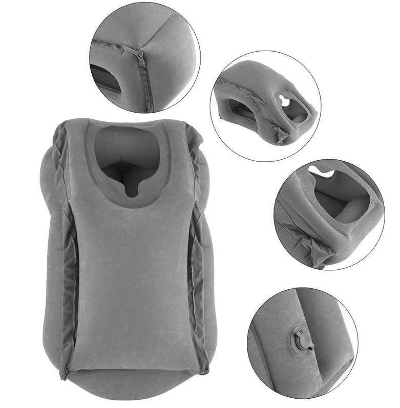 Belro inflatable travel cushion in a compact, portable design ideal for health and beauty travel comfort.