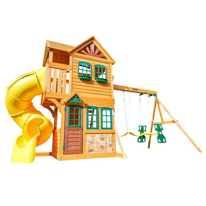 Casavibeo KidKraft Boulder Station Playset with climbing, slide, and play features for kids outdoors.