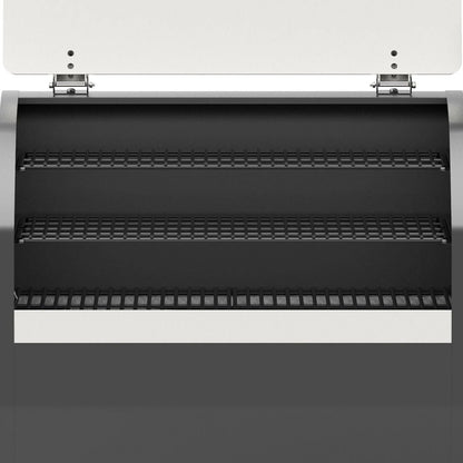 Casavibeo Z Grills Wood Pellet Ultimate 8-in-1 Smoker Grill 1000E showing black smoker grill with digital control panel and cooking rack