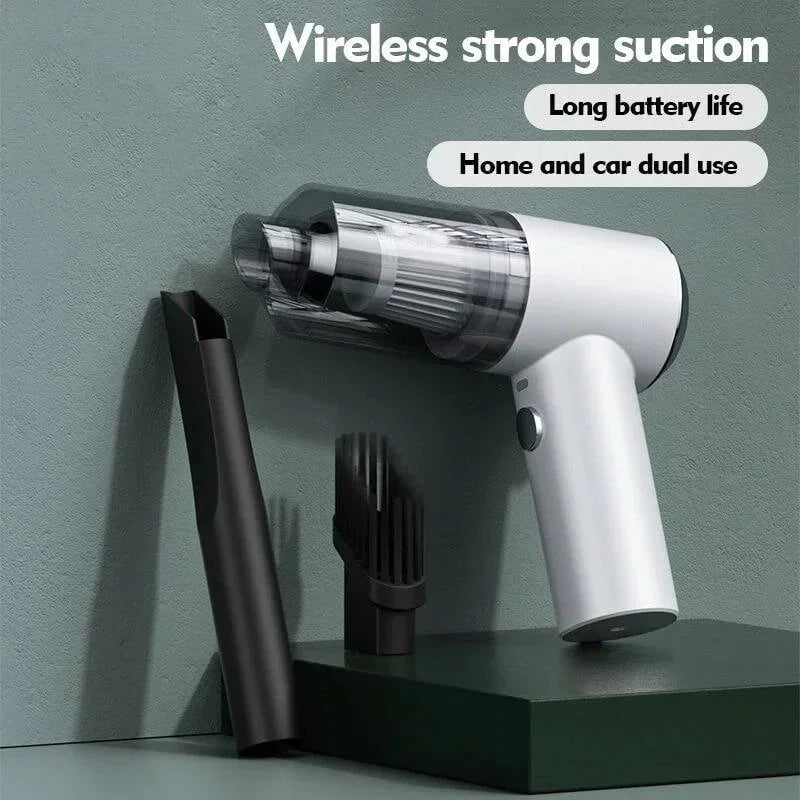 Belro wireless handheld car vacuum cleaner with a sleek design, suitable for cleaning car interiors and small household spaces.
