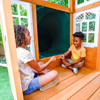 Casavibeo Ridgemoor Perch Swing Set with sturdy perch and swinging seat, ideal for outdoor play and backyard fun.