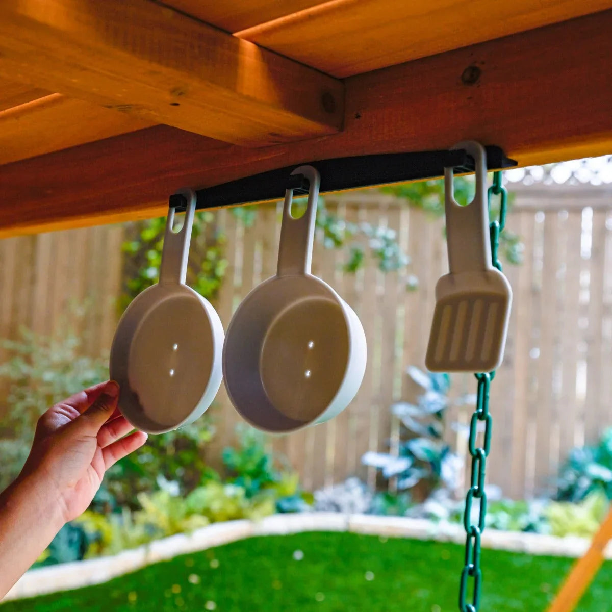 Casavibeo Ridgemoor Perch Swing Set showing sturdy wooden perch and colorful ropes for outdoor play.