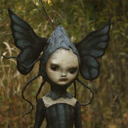 Belro creepy witch sculpture from The Dark and Bizarre Art collection, Halloween-themed figurine for home and garden decor.