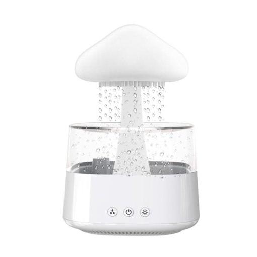 Belro 2-in-1 desk light humidifier with rain cloud design, night light, and aromatherapy diffuser, featuring a mushroom-shaped lamp.