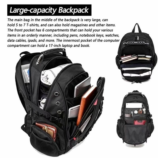 Belro anti-theft spacious travel backpack with multiple compartments, designed for secure and organized travel storage.