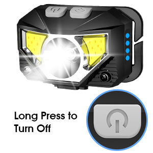 Belro 2-pack Ultra-Bright LED rechargeable headlamps with waterproof design and motion sensor for outdoor lighting.