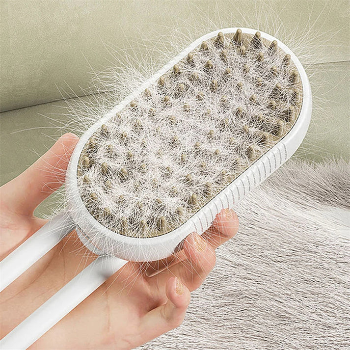 Belro Easy Groom Steam Brush for dogs, a pet grooming tool with a sleek design for effective fur cleaning and grooming.