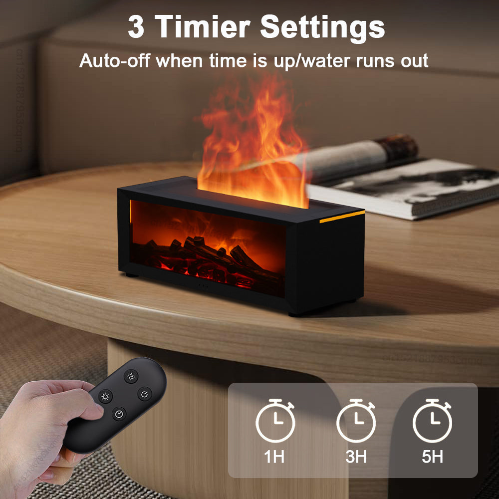Belro Flame Diffuser Humidifier emitting gentle mist, designed for health and beauty fragrance aromatherapy.