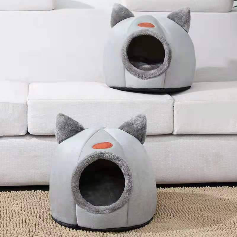 Belro Cat Cave, cozy pet shelter made of soft fabric, designed for cats to rest and hide comfortably.