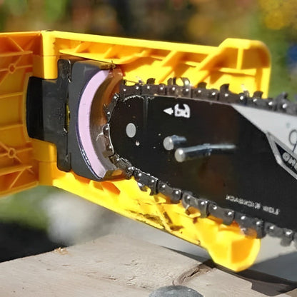 Belro chainsaw teeth sharpener in a sturdy, compact design, ideal for precision sharpening of chainsaw blades.