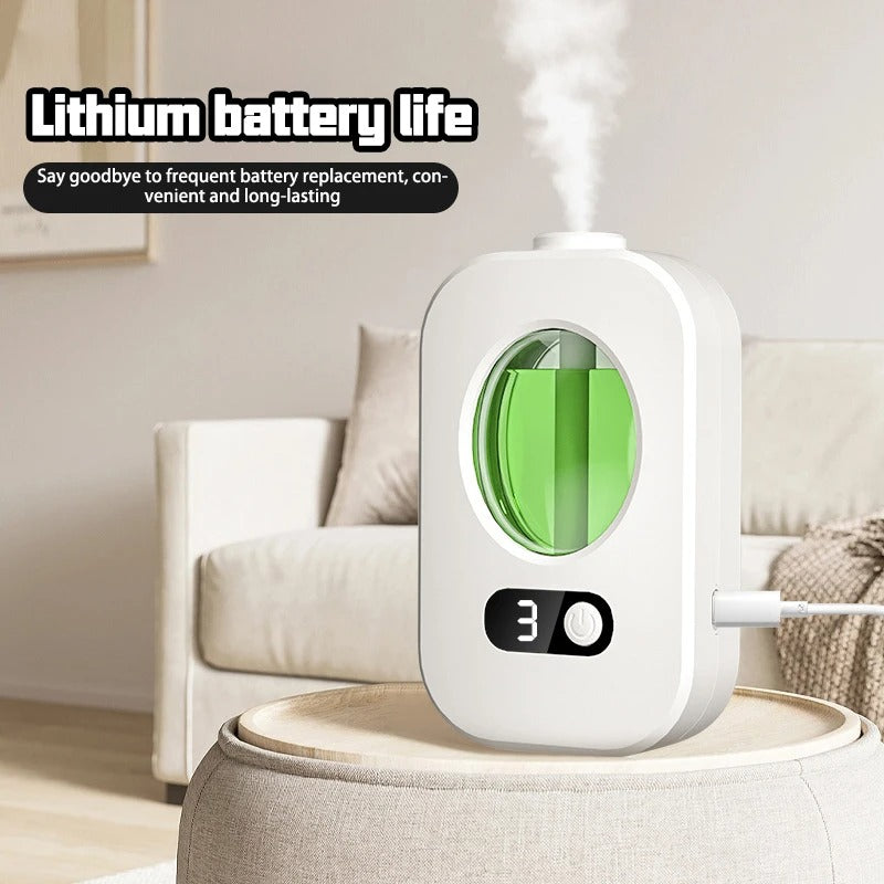 Belro automatic aroma diffuser from the health and beauty fragrance collection, shown with mist and modern design.