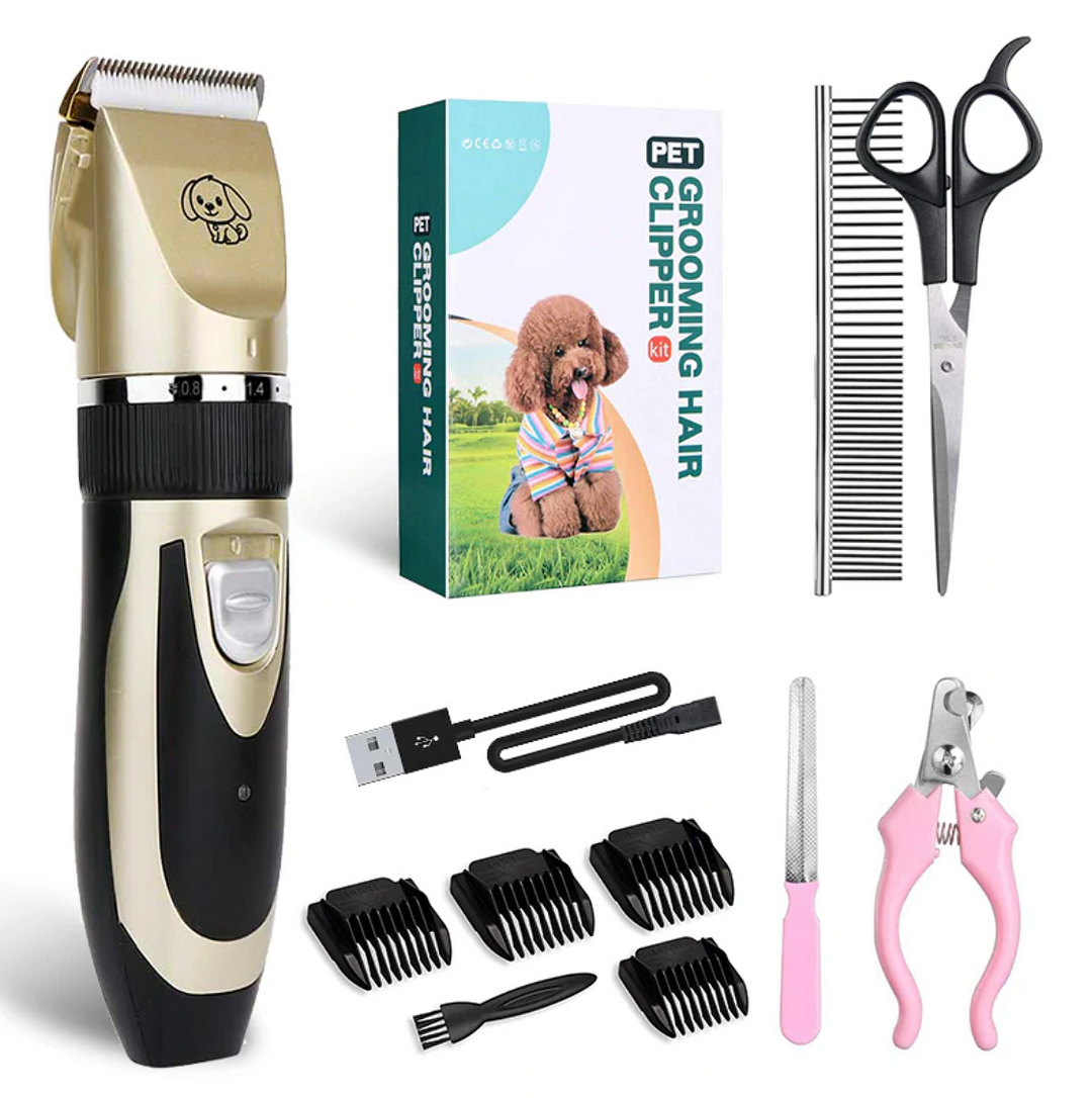 Belro low noise pet grooming clipper accessory with adjustable blades, designed for quiet, gentle grooming of pets.