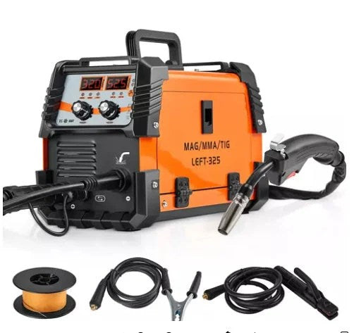 Casavibeo double voltage household industrial welding machine showing American standard 110V model with control panel and welding components.