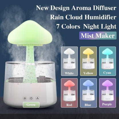Belro 2-in-1 desk light humidifier and aromatherapy diffuser with rain cloud night light and mushroom lamp design.