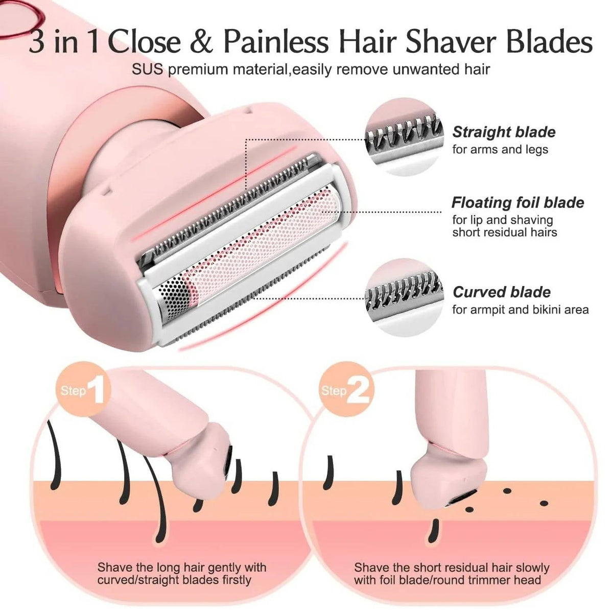 Belro electric shaver for women with sleek design, ideal for smooth, gentle hair removal in health and beauty routines.