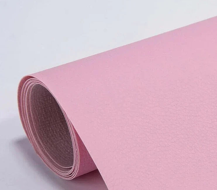 Belro self-adhesive leather refinisher for sofa repair, cuttable and suitable for clothing and men's furniture restoration.