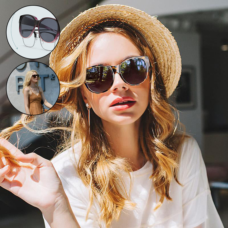 BowLift Fit-Over Sunglasses with polarised UV400 lenses, wraparound design, designed to wear over glasses for sun protection.