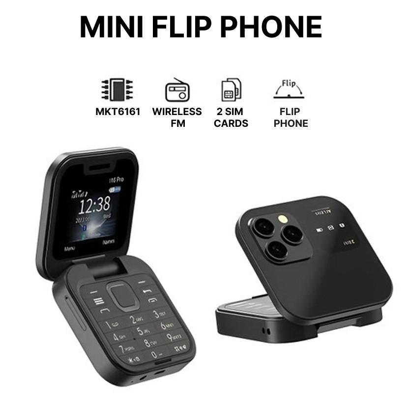 Belro foldable dual SIM smartphone with sleek design, open to show screen and dual SIM card slots, compact electronic device.