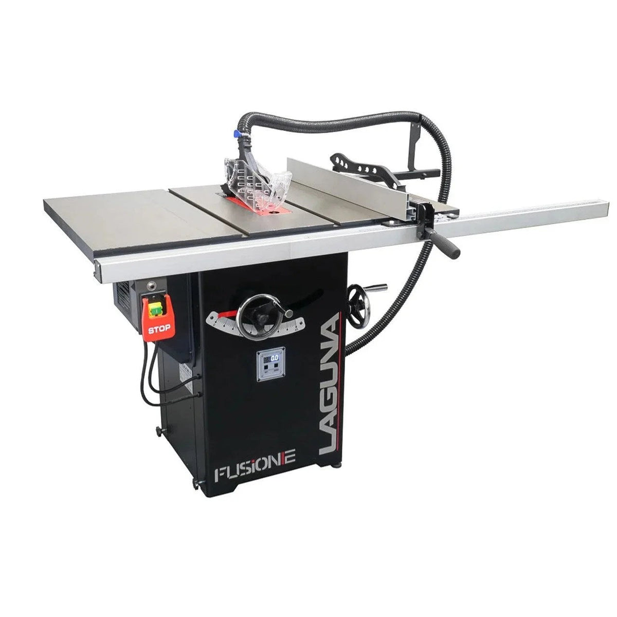 Casavibeo Laguna Fusion F2 table saw with metal table and adjustable blade, ideal for precise woodworking projects