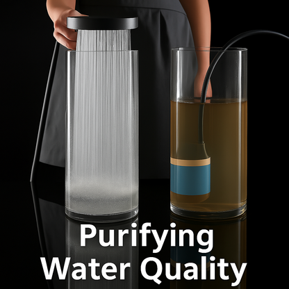 BowLift High-Pressure Shower Head with Turbo Boost Technology and water filtration, showcasing the sleek, modern design.