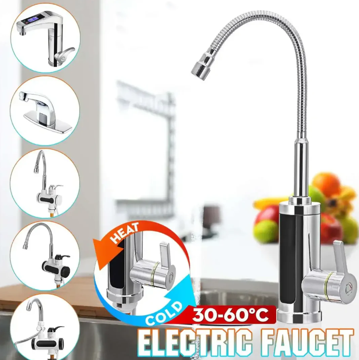 Belro outdoor kitchen hot water tap with 3000W power, stainless steel finish, and modern design for outdoor kitchen use.