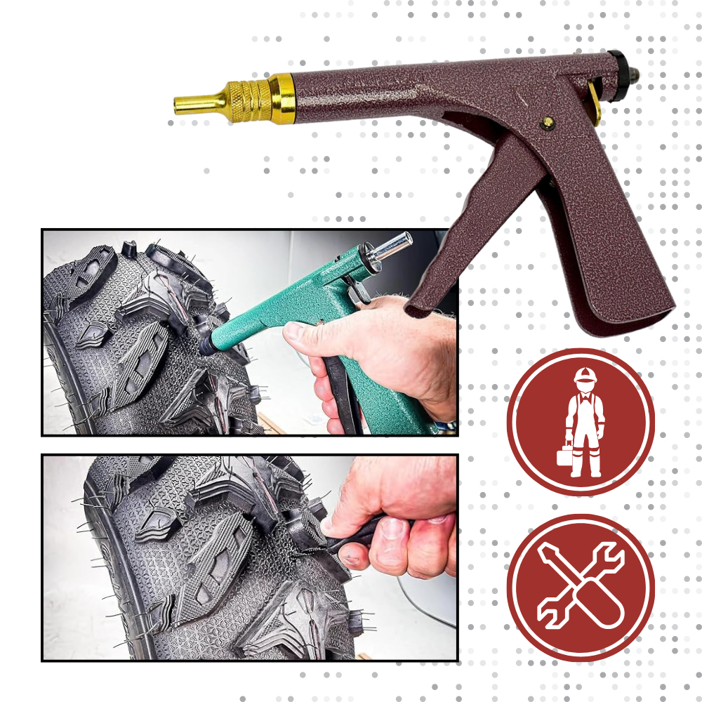 Belro universal tire puncture repair kit with tools and rubber plugs for quick tire fixes at home or in the garden.