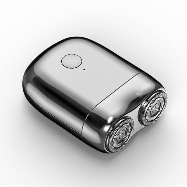 Mini Belro magnetic men's electric shaver with compact design and stainless steel blades, ideal for personal grooming on the go.