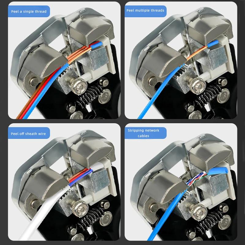 Belro automatic wire stripper and cable cutter tool for precise stripping and cutting of electrical wires.