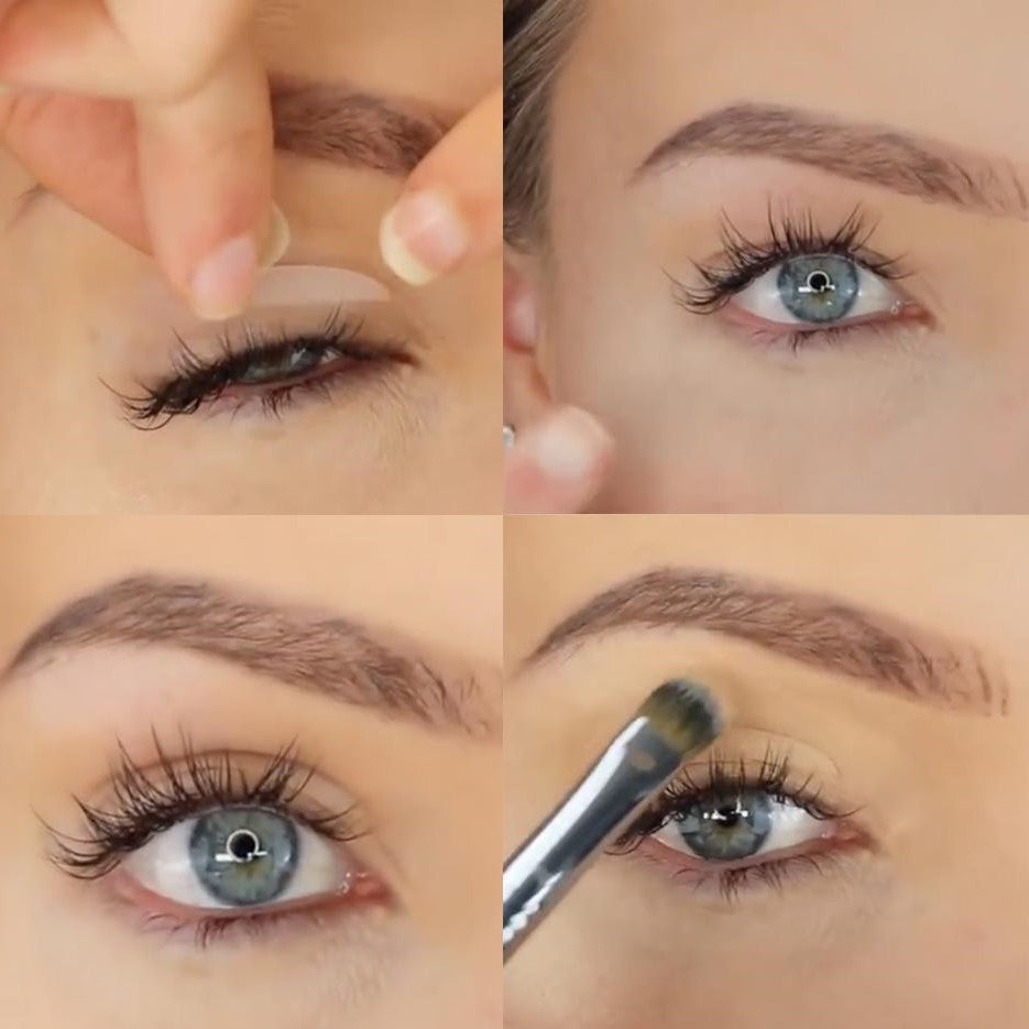 Belro anti-aging eyelid tape strips for lifting and firming, shown on a clean, natural skin background.