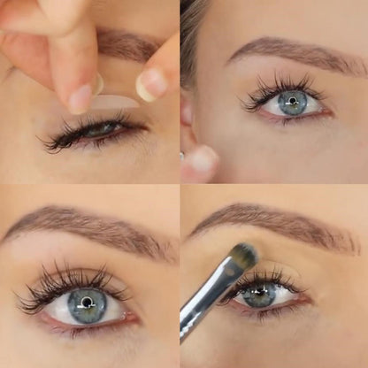 Belro anti-aging eyelid tape strips for lifting and firming, shown on a clean, natural skin background.