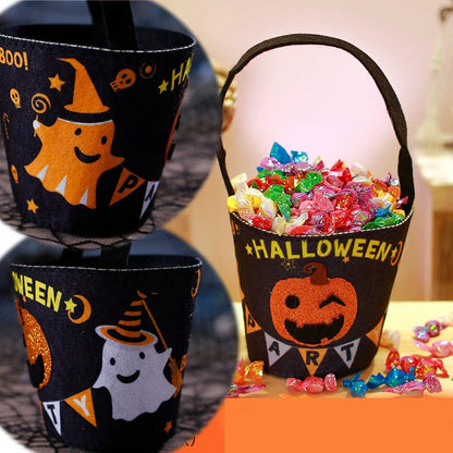 Belro ghost-shaped Halloween treat bag for candy storage, featuring a spooky ghost design, ideal for festive trick-or-treating.