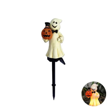 Belro Halloween solar light outdoor decoration shaped like a ghost, designed as umbrella accessories for spooky outdoor ambiance.