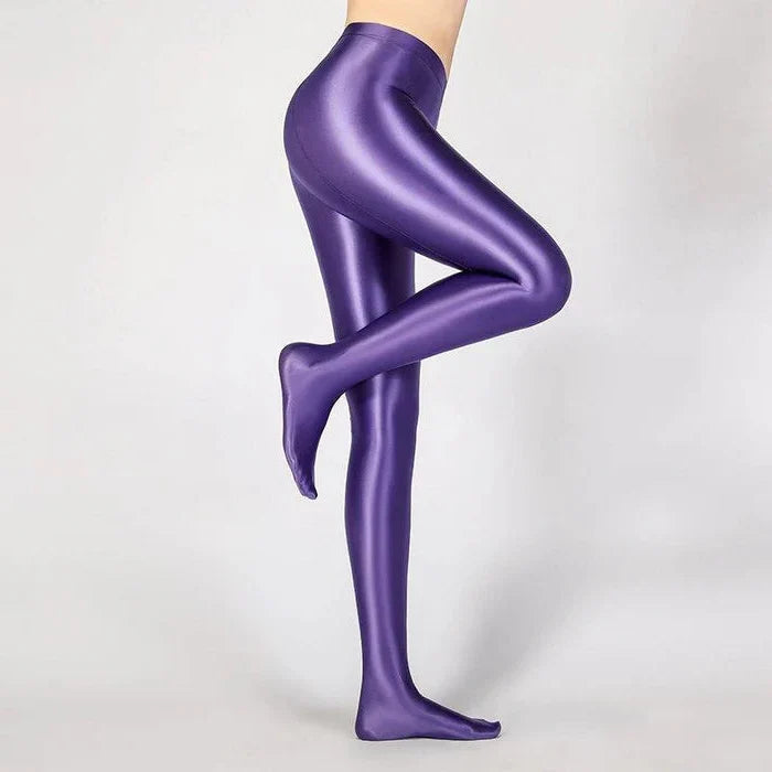 Belro glossy opaque high-waist sexy stockings with shiny finish, paired with high elastic skinny leggings or pencil pants.