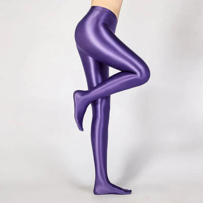 Belro glossy opaque high-waist sexy stockings with shiny finish, paired with high elastic skinny leggings or pencil pants.