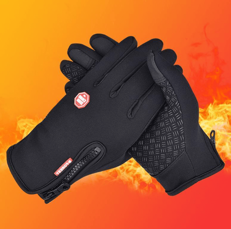BowLift waterproof windproof thermal touchscreen gloves, ideal for outdoor winter activities, with durable fabric and touch-friendly fingertips.