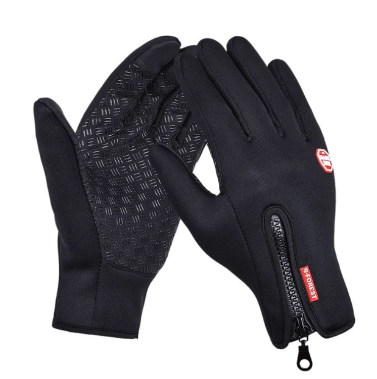 BowLift waterproof windproof thermal touchscreen gloves for outdoor winter activities, showing the insulated gloves with touchscreen fingertips.
