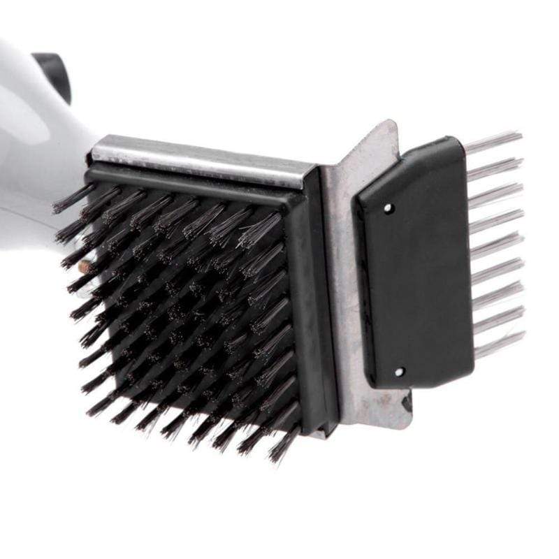 Belro stainless steel BBQ cleaning brush with grill vapor steam cleaner head for easy grill maintenance.