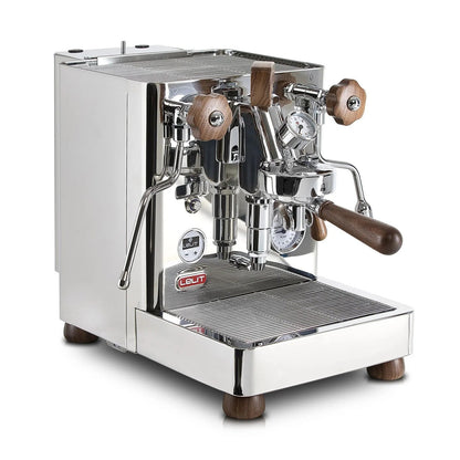 Lelit Bianca V3 espresso machine with dual stainless steel boilers and manual lever operation, designed for high-quality coffee brewing.
