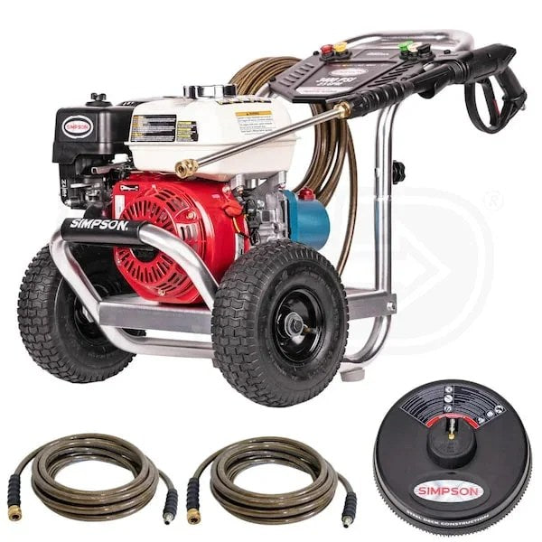 Casavibeo Simpson Professionals pressure washer ALH3228-S-KIT with high-pressure hose and attachments for cleaning tasks