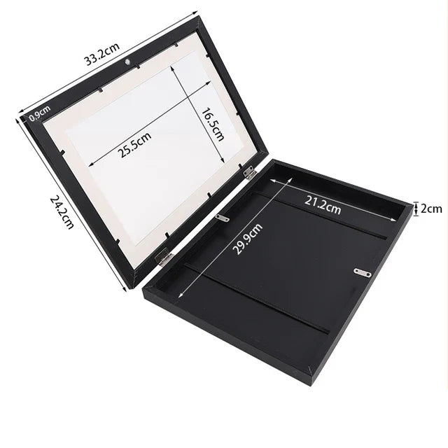 Belro picture frame for up to 150 drawings and artworks, stylish home decor display with multiple slots for artwork.