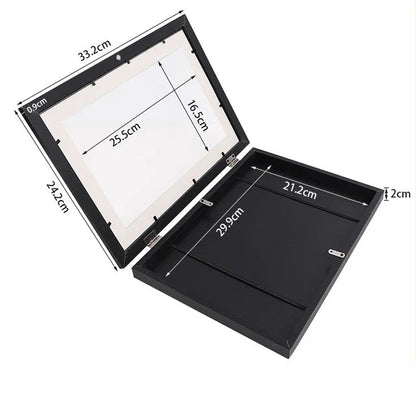Belro picture frame for up to 150 drawings and artworks, stylish home decor display with multiple slots for artwork.