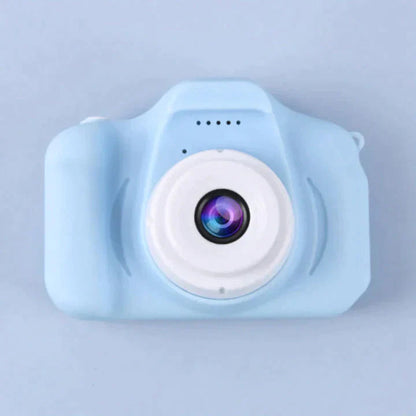 Belro digital film camera with viewfinder, buttons, and lens, alongside a free memory card for easy phone transfer.