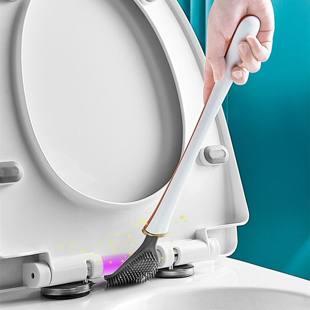 Belro flexible silicone toilet brush with ergonomic handle, designed for easy cleaning and durable use in home bathroom.