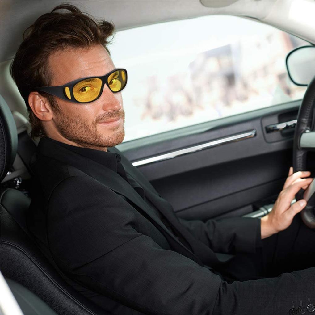 Belro night vision driving glasses with tinted lenses designed for improved visibility during nighttime driving.