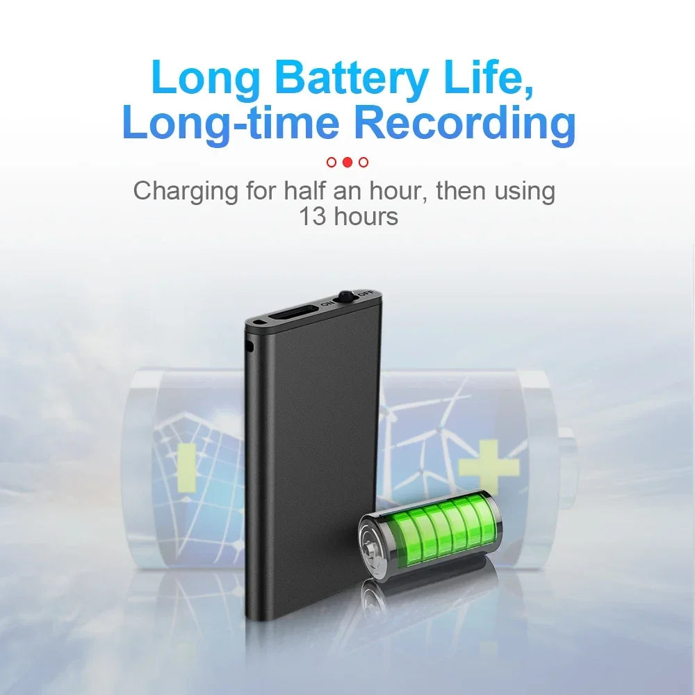 Belro mini voice activated recorder showing compact design with built-in microphone and control buttons for audio recording.