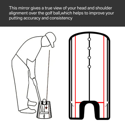Belro golf putting mirror for home and outdoor practice, reflecting a compact, portable training aid for improving putting skills.